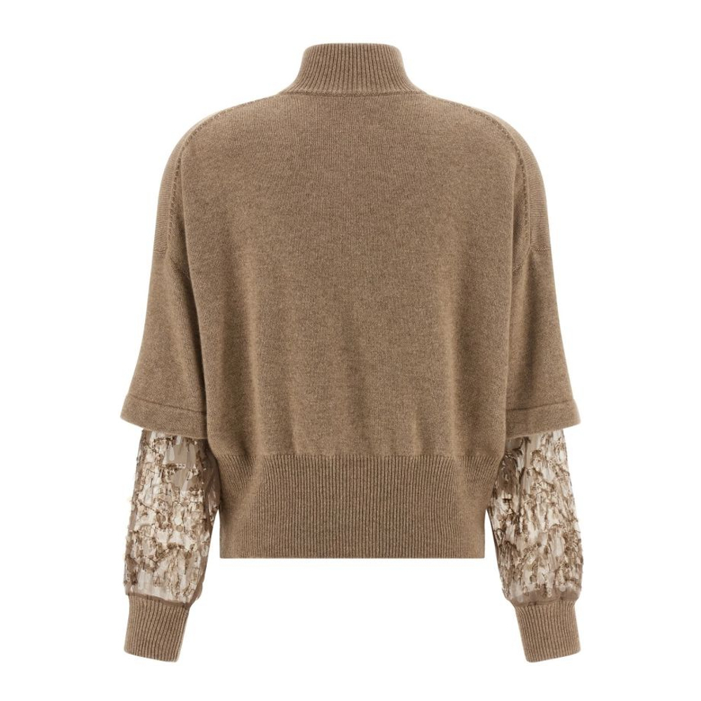 'Sequin Sleeve' Strickjacke für Damen