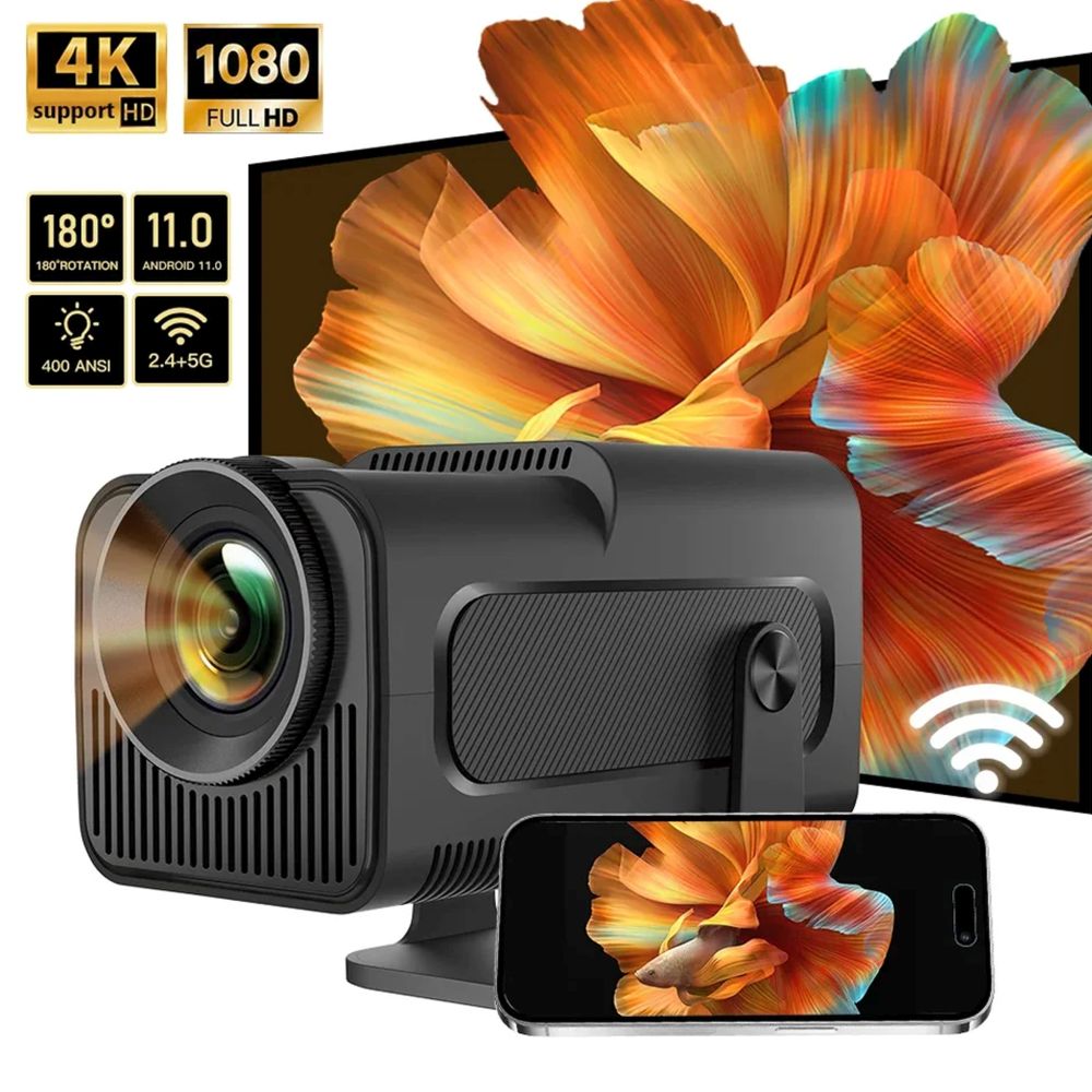 Full HD Home Cinema Projector - Wi-Fi - Compatible with iOS and Android - Black