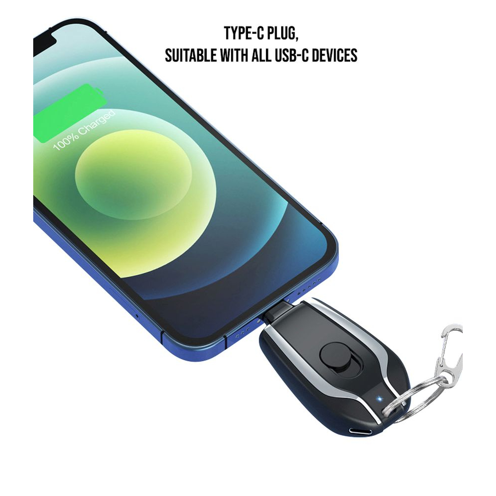USB-C Keychain Battery – Black