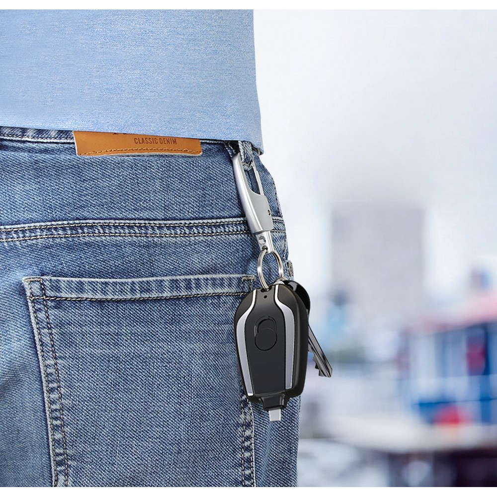 USB-C Keychain Battery – Black