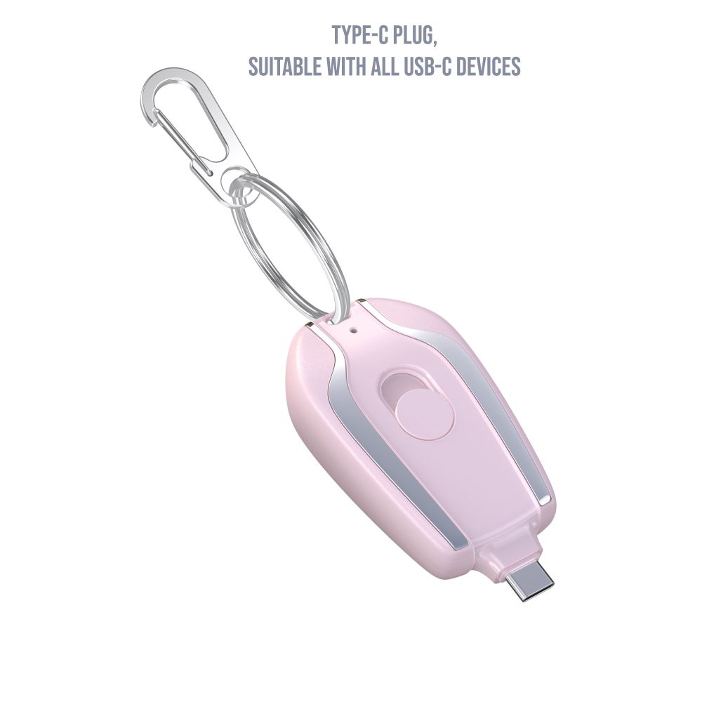 USB-C Keychain Battery – Pink