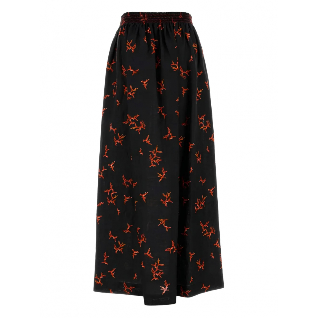 Jupe Midi 'Printed Elastic-Waist' pour Femmes