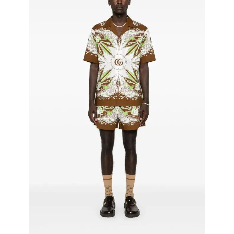 Chemise à manches courtes 'Double G Bandana Print' pour Hommes