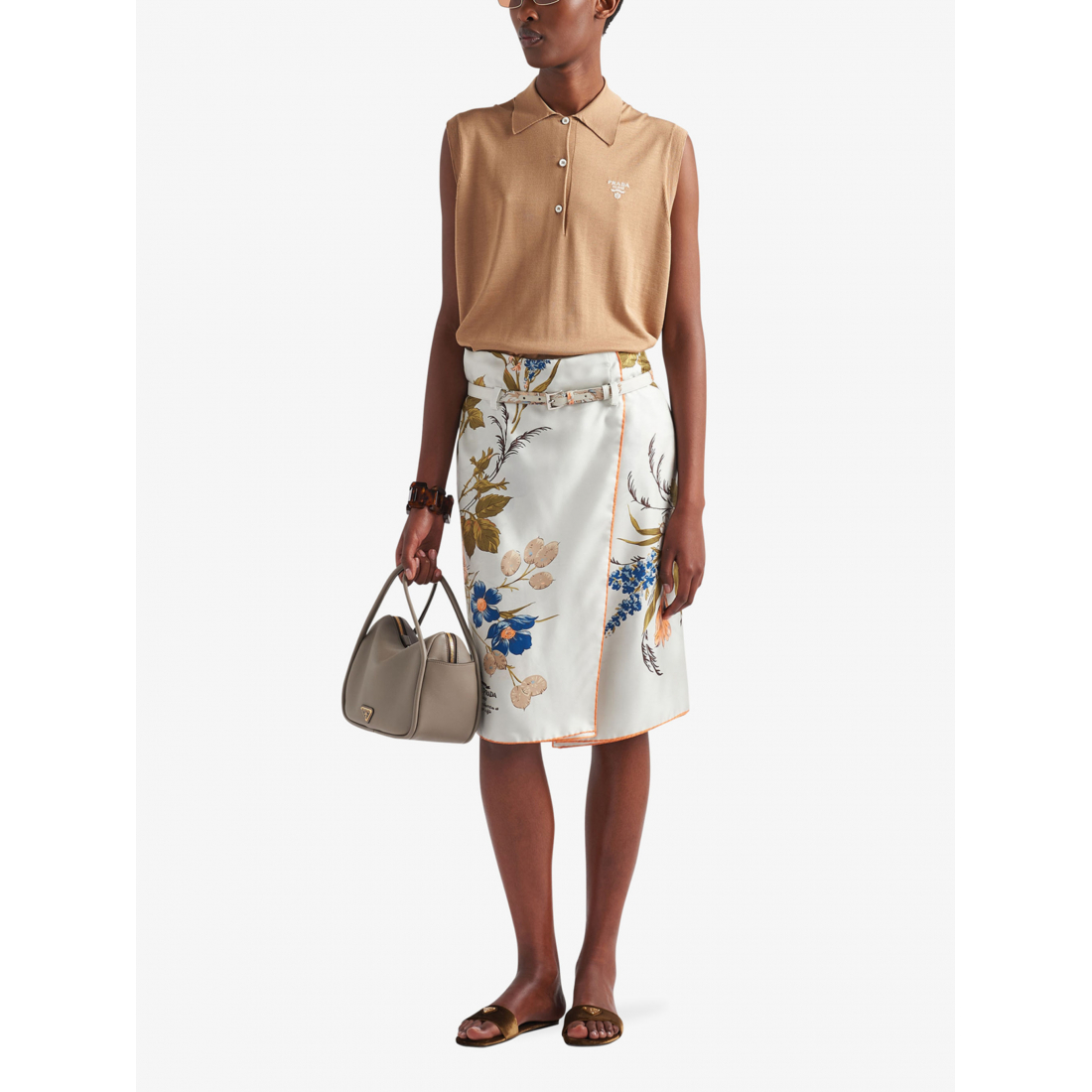 Women's 'Brand-Intarsia Sleeveless' Polo Shirt