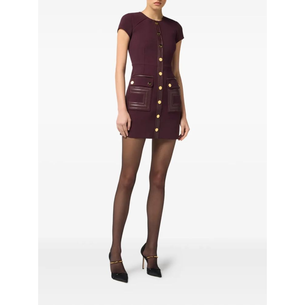 Women's 'Button-Detailed Pocket' Mini Dress