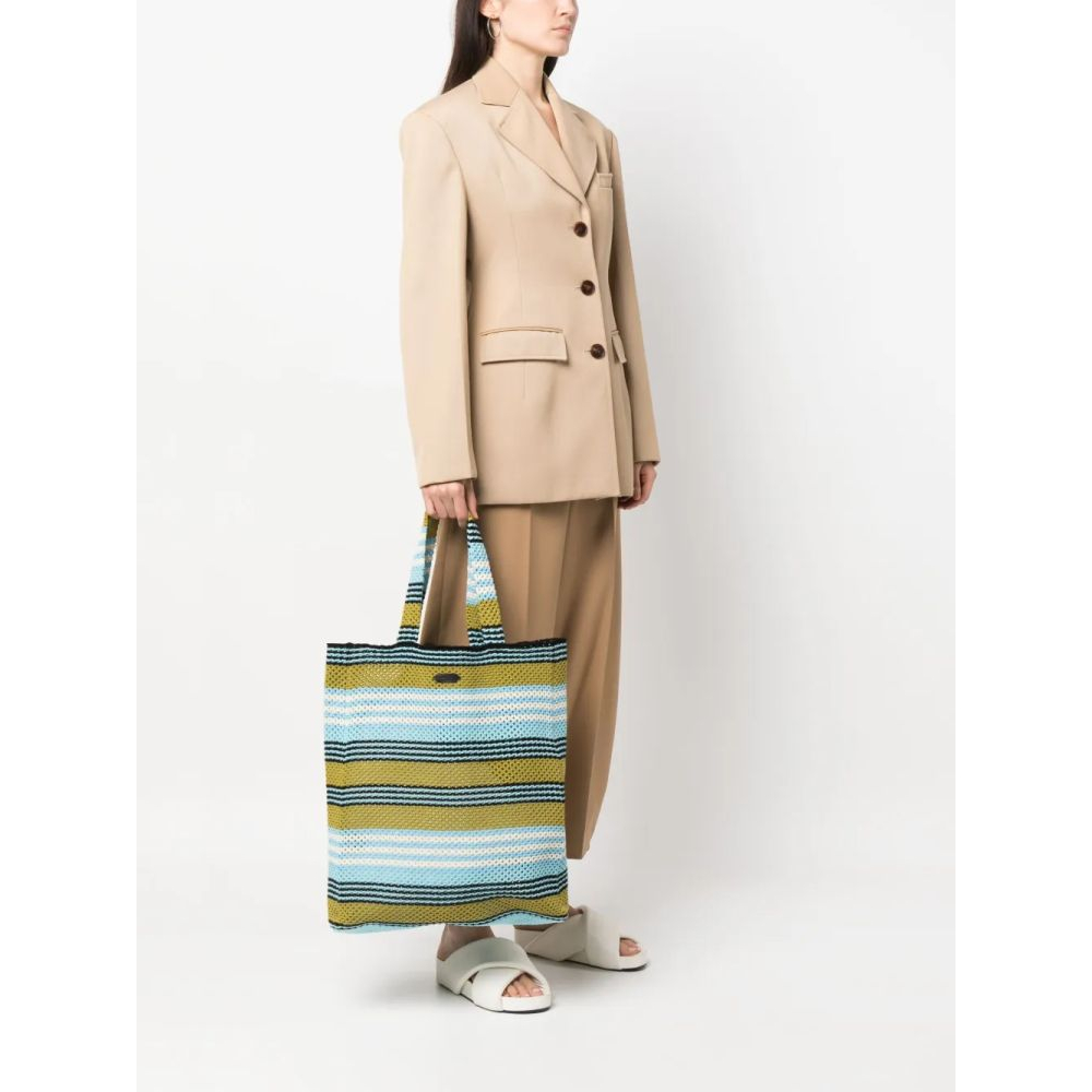 Women's 'Striped Crochet' Tote Bag