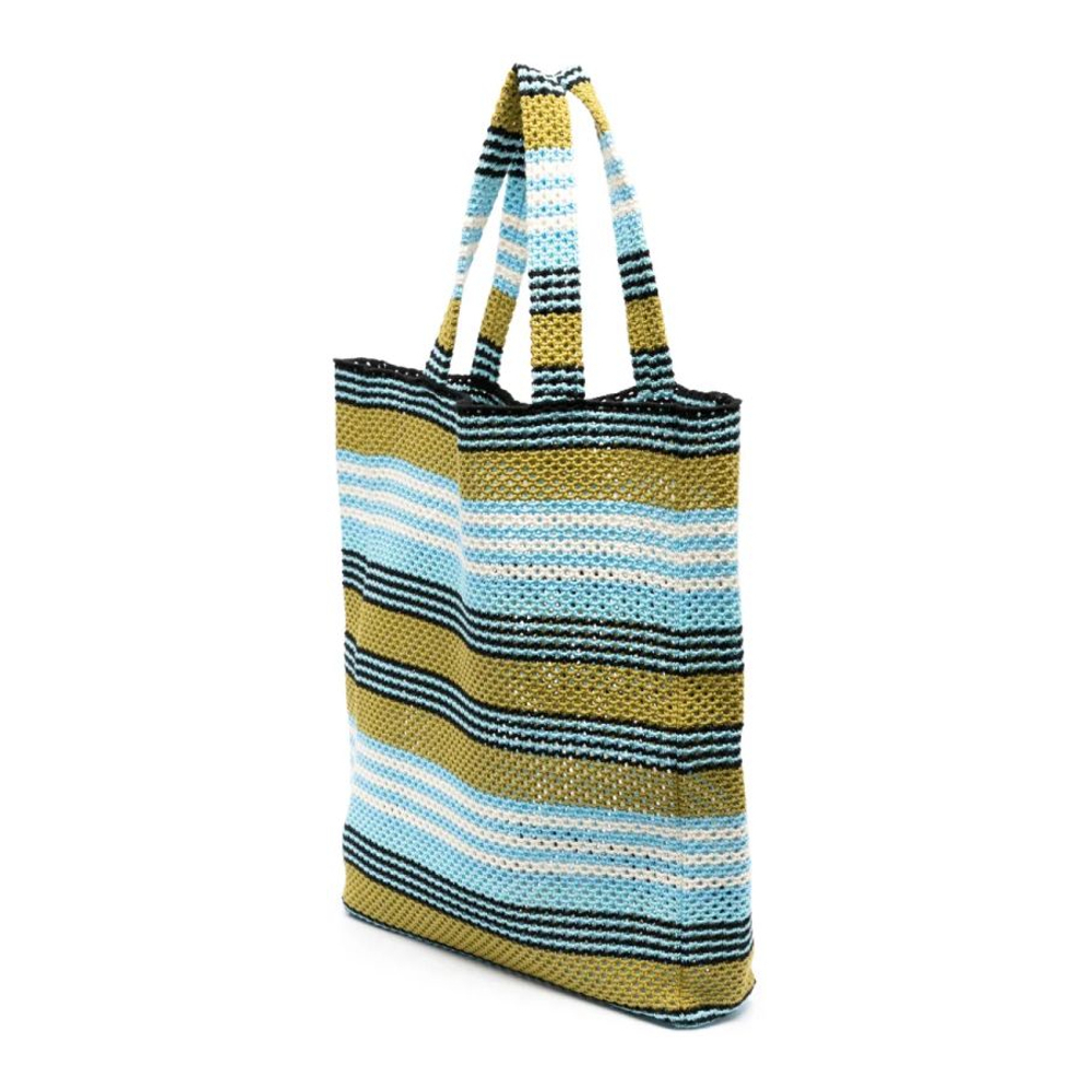 Women's 'Striped Crochet' Tote Bag