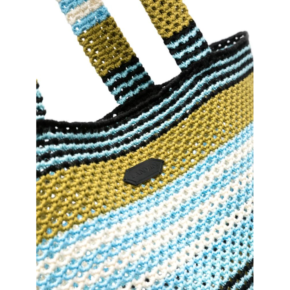 Women's 'Striped Crochet' Tote Bag