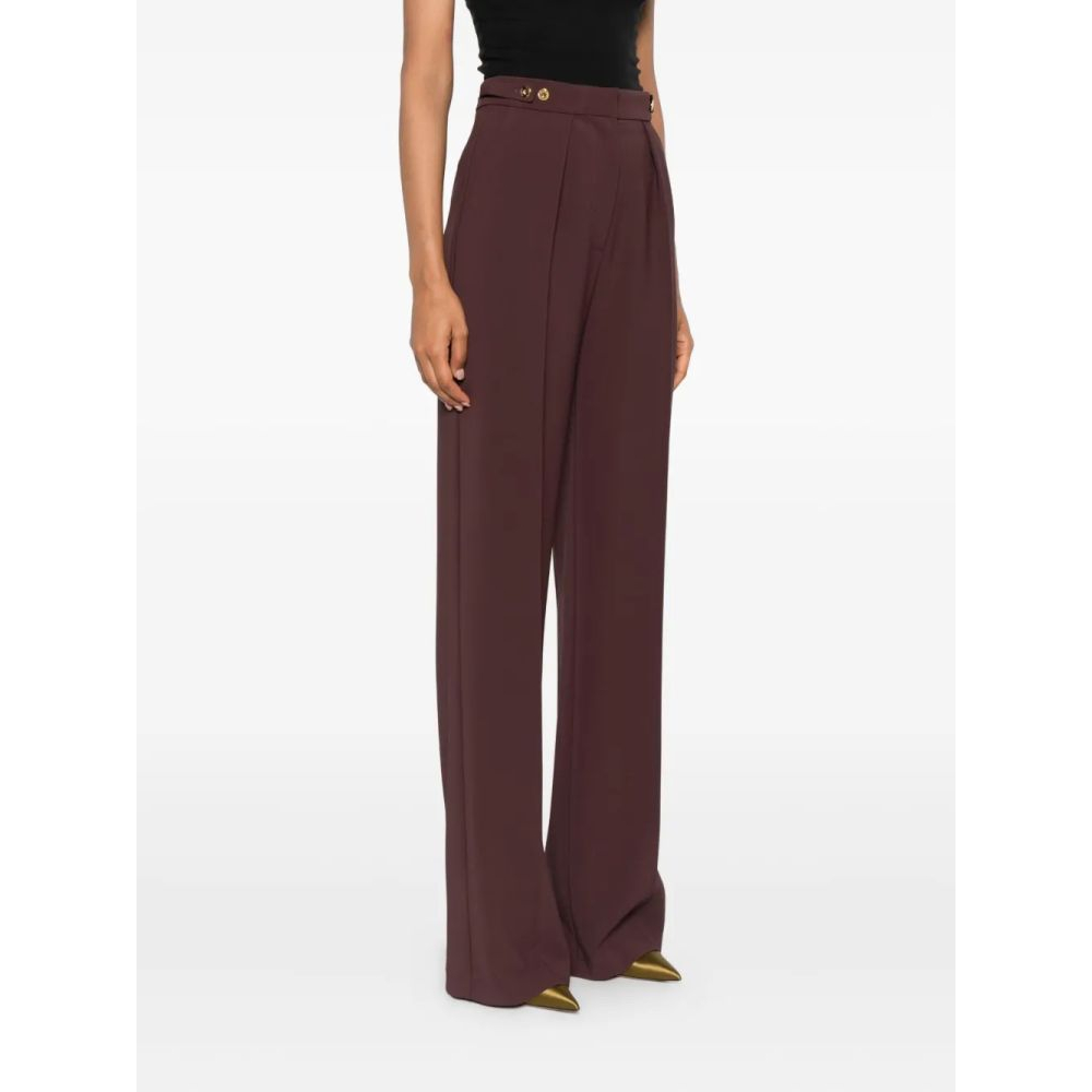 Women's 'Pleated Button-Detailing Straight' Trousers