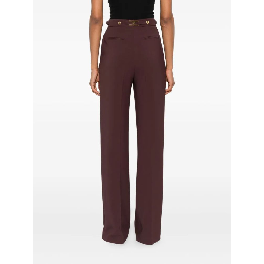 Women's 'Pleated Button-Detailing Straight' Trousers