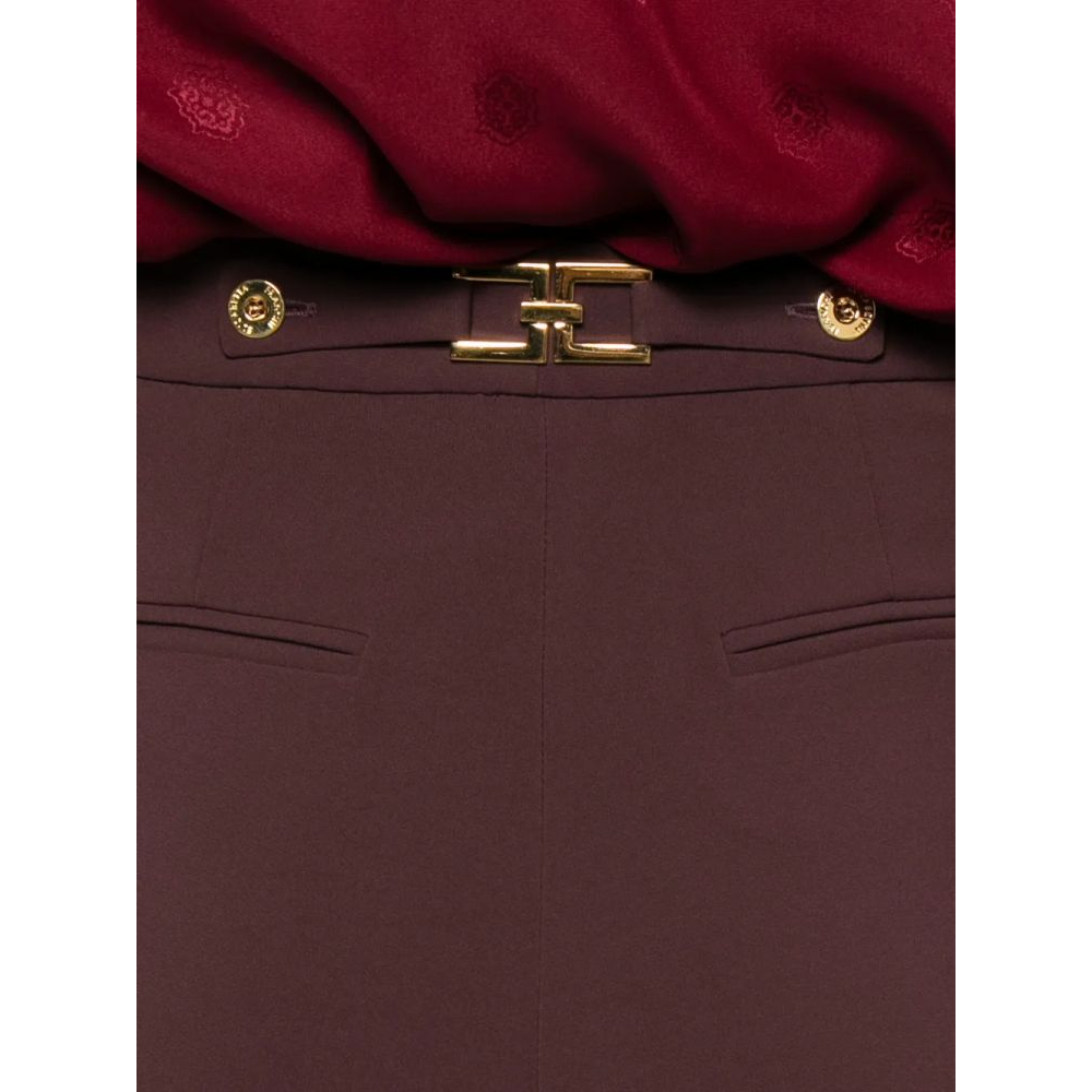 Women's 'Pleated Button-Detailing Straight' Trousers
