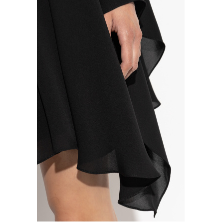 'Asymmetric Neck-Tie' Langärmelige Bluse für Damen