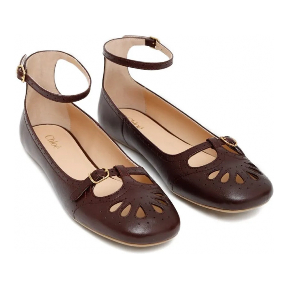 Ballerines 'Ankle-Strap Perforated' pour Femmes