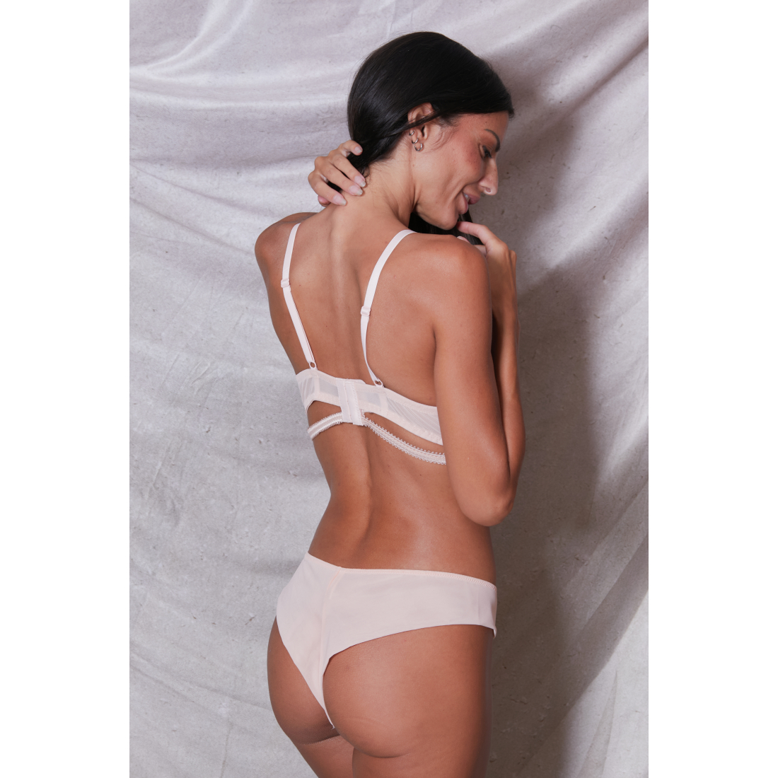 Soutien-gorge rembourré + Tanga 'Dandy' pour Femmes - 2 Pièces