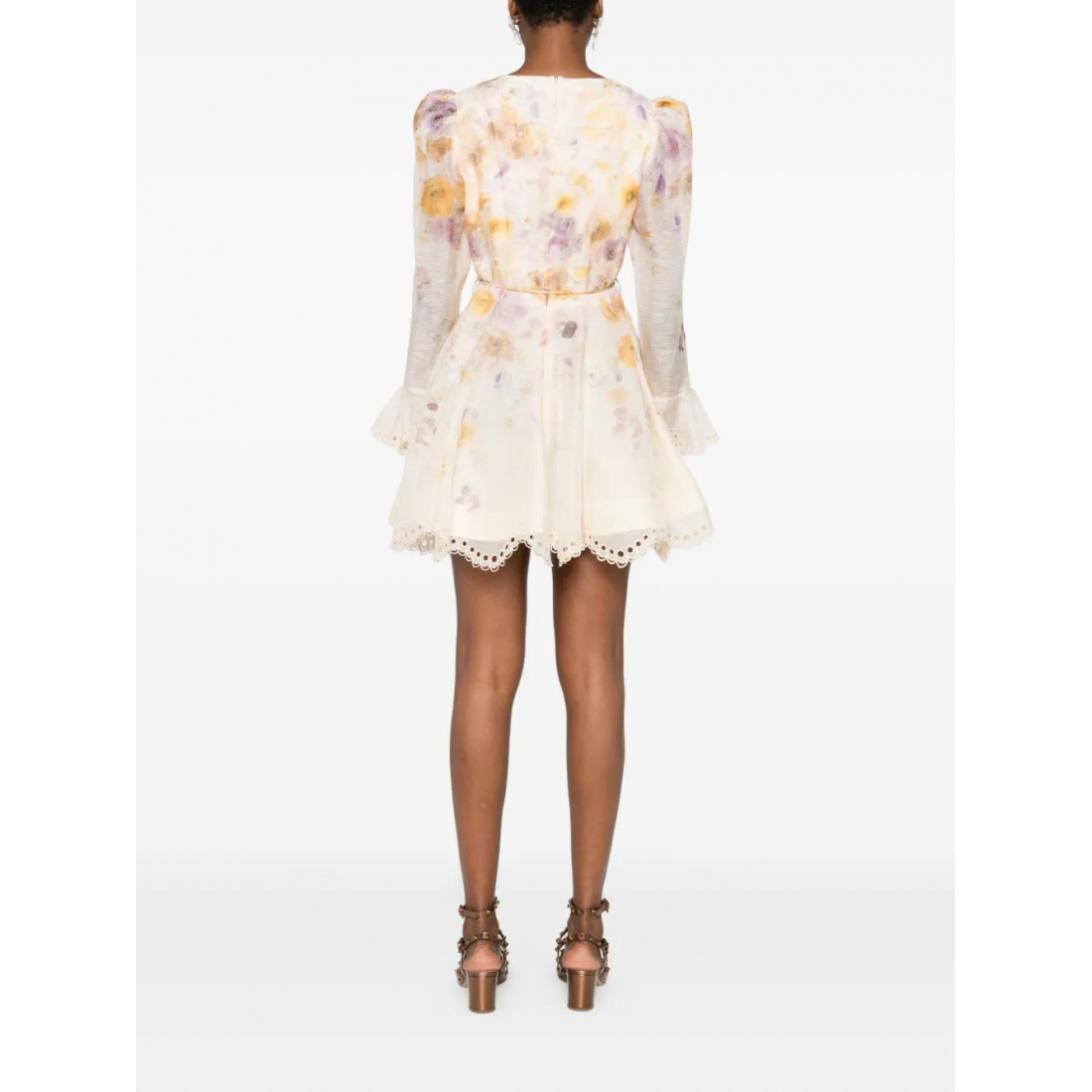 Women's 'Embroidered Lace-Trimmed' Mini Dress