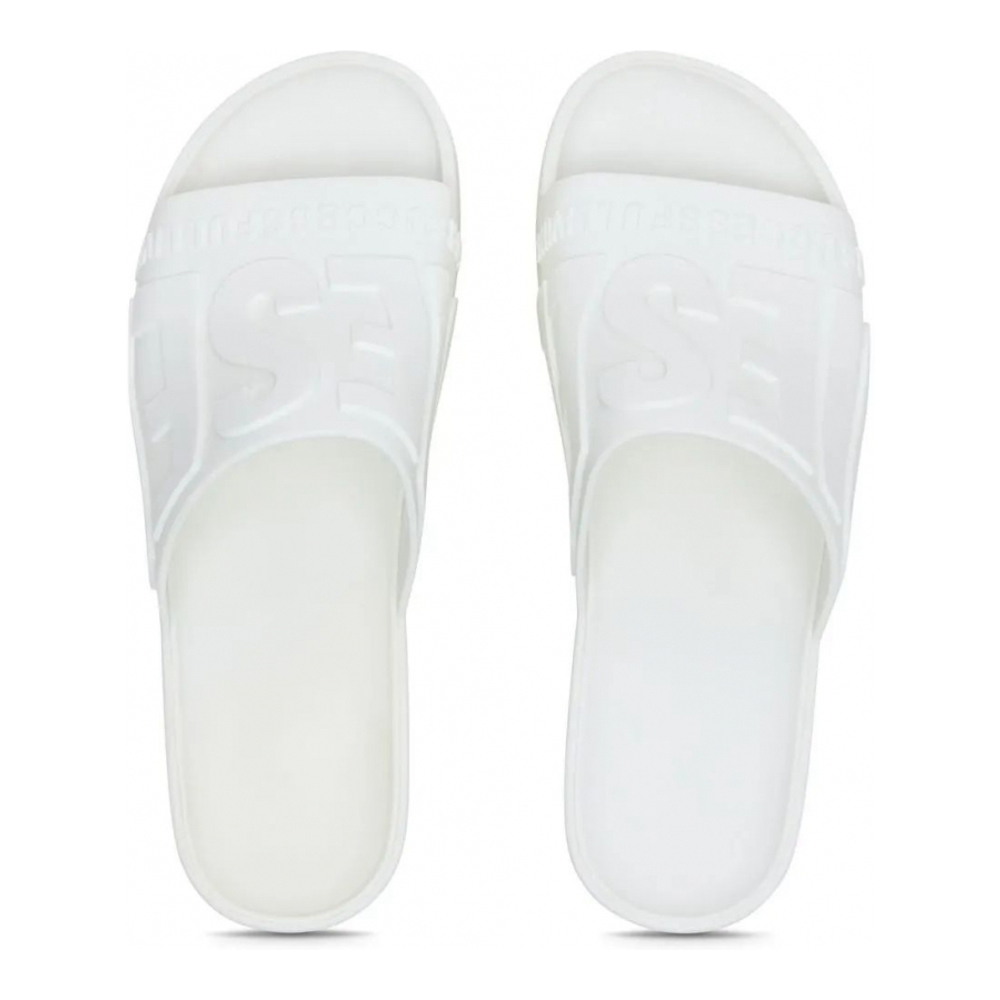 Women's 'Sa-Pamela H Logo-Embossed' Slides