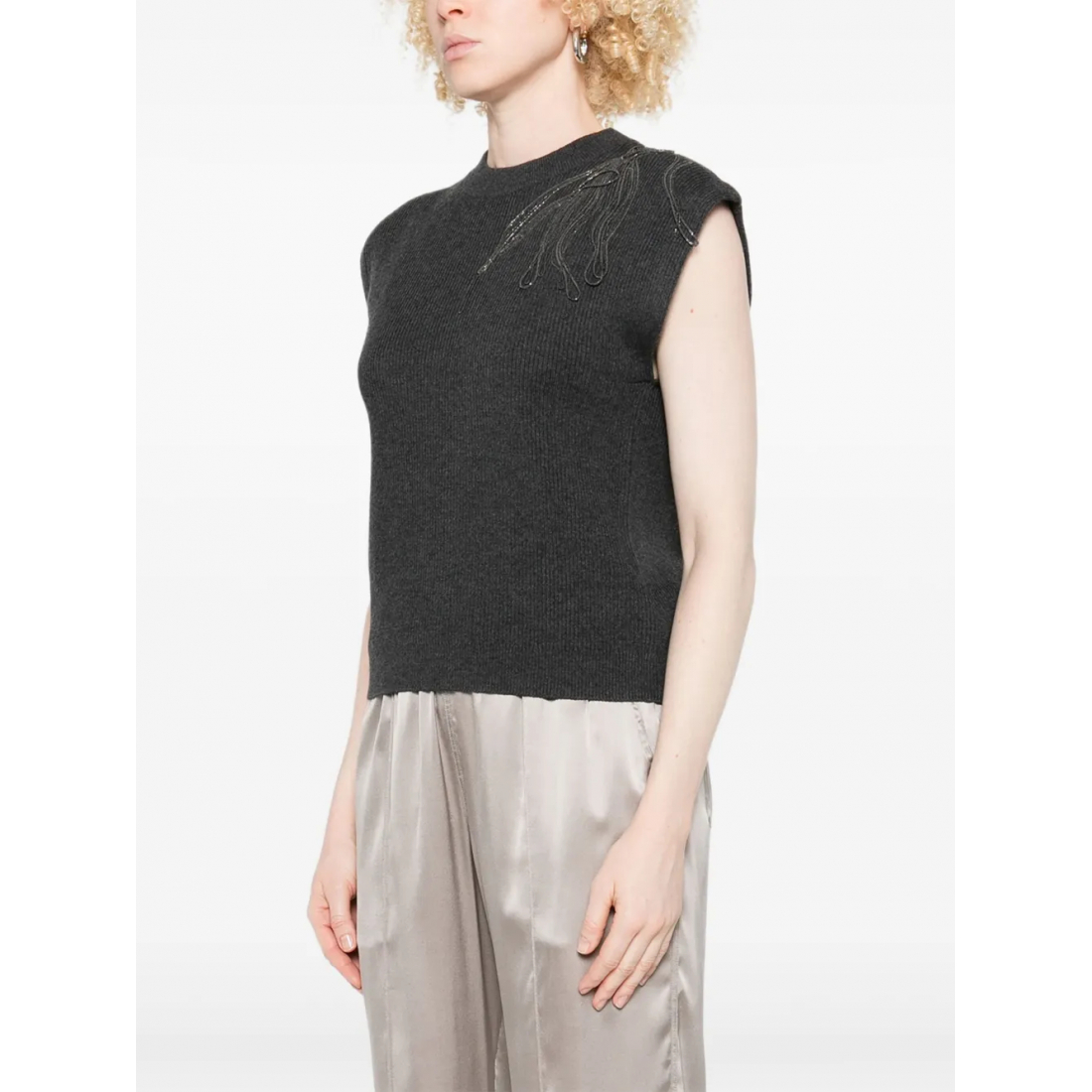 Gilet 'Embellished Knitted' pour Femmes