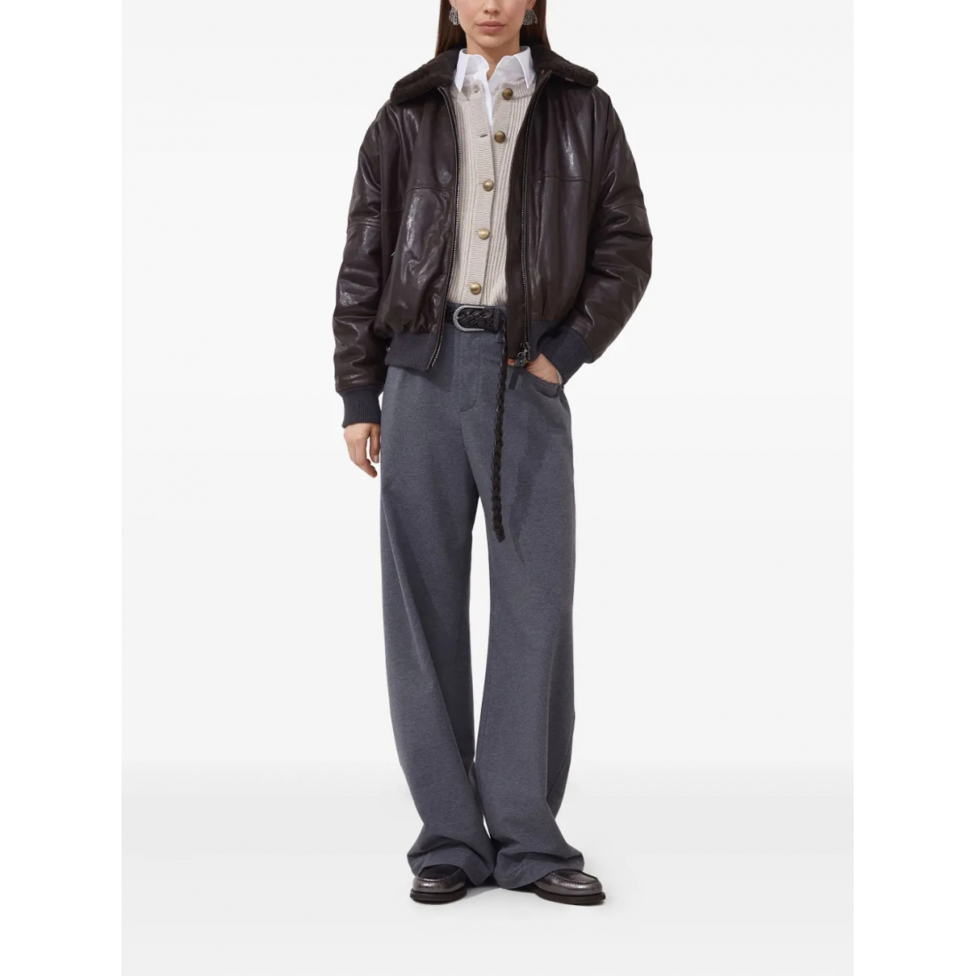 Women's 'English Ribbed-Knit Button-Up' Cardigan