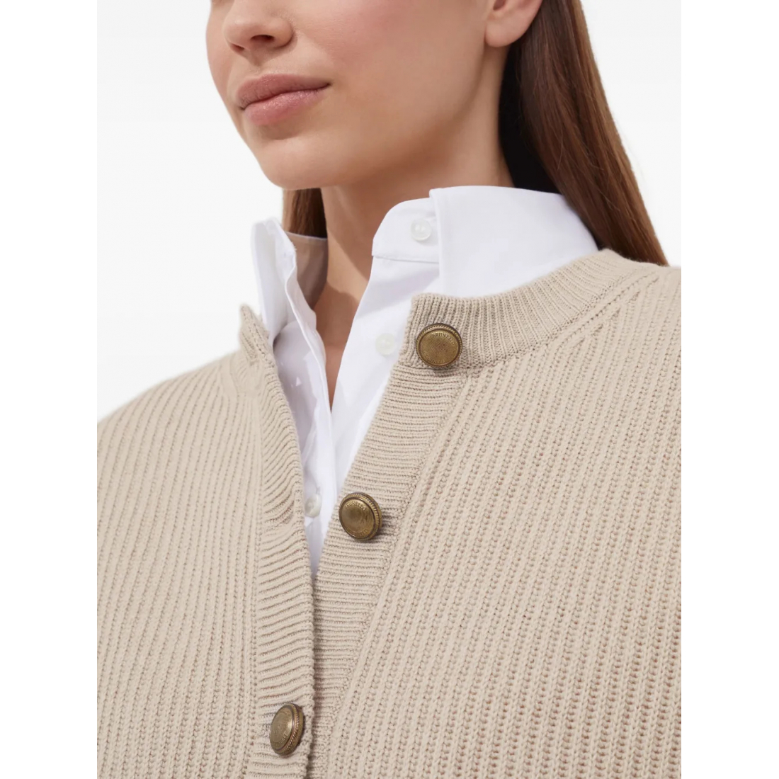 Women's 'English Ribbed-Knit Button-Up' Cardigan