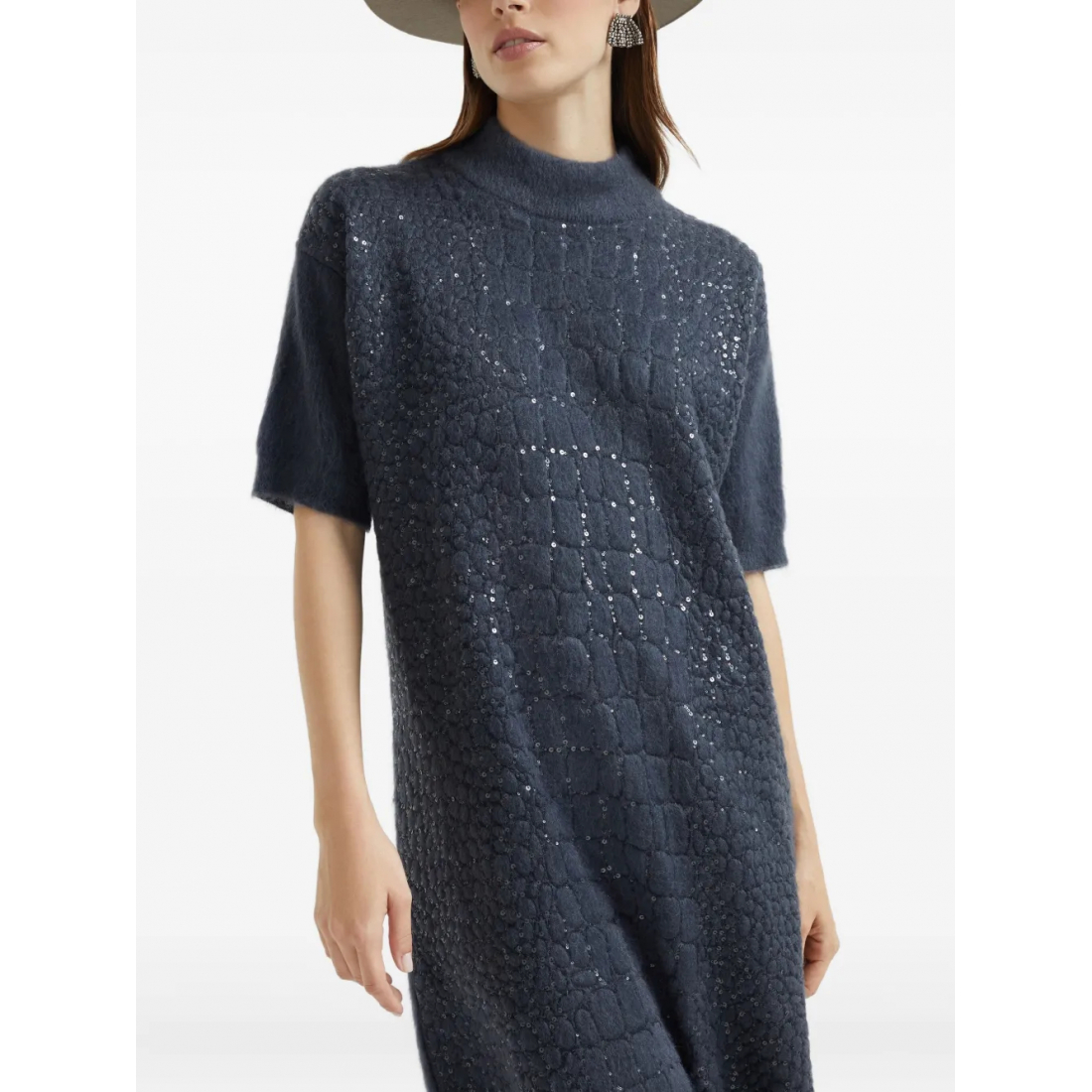 Women's 'Croc-Motif Sequin' Midi Dress