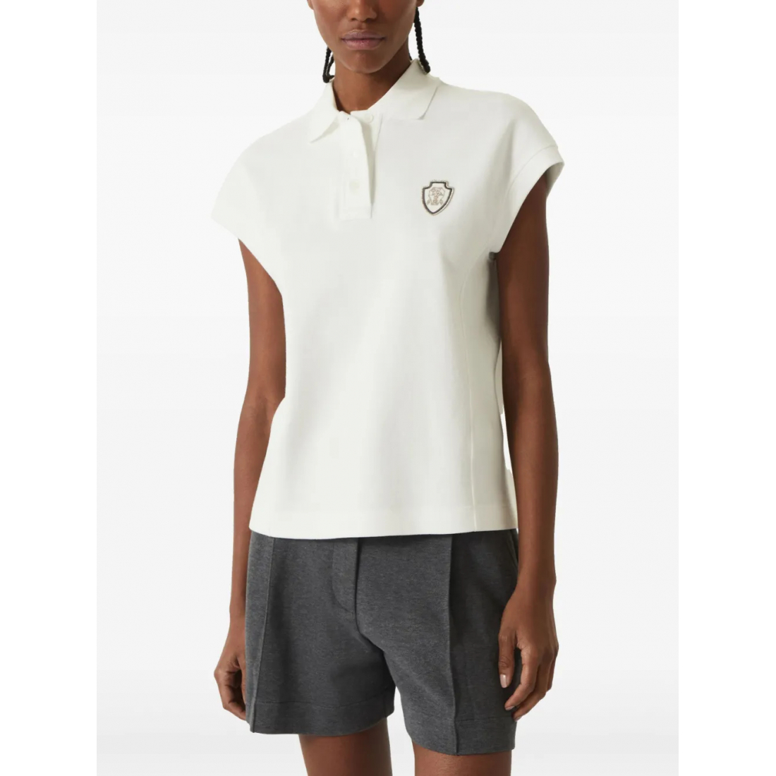 Polo 'Logo-Patch' pour Femmes