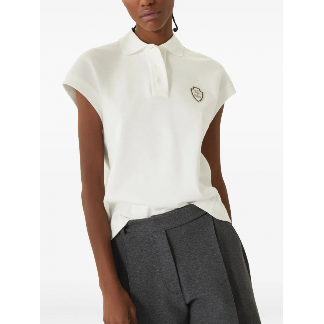 Polo 'Logo-Patch' pour Femmes