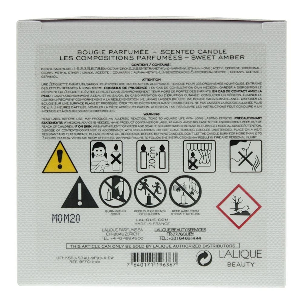Bougie 'Sweet Amber' - 190 g