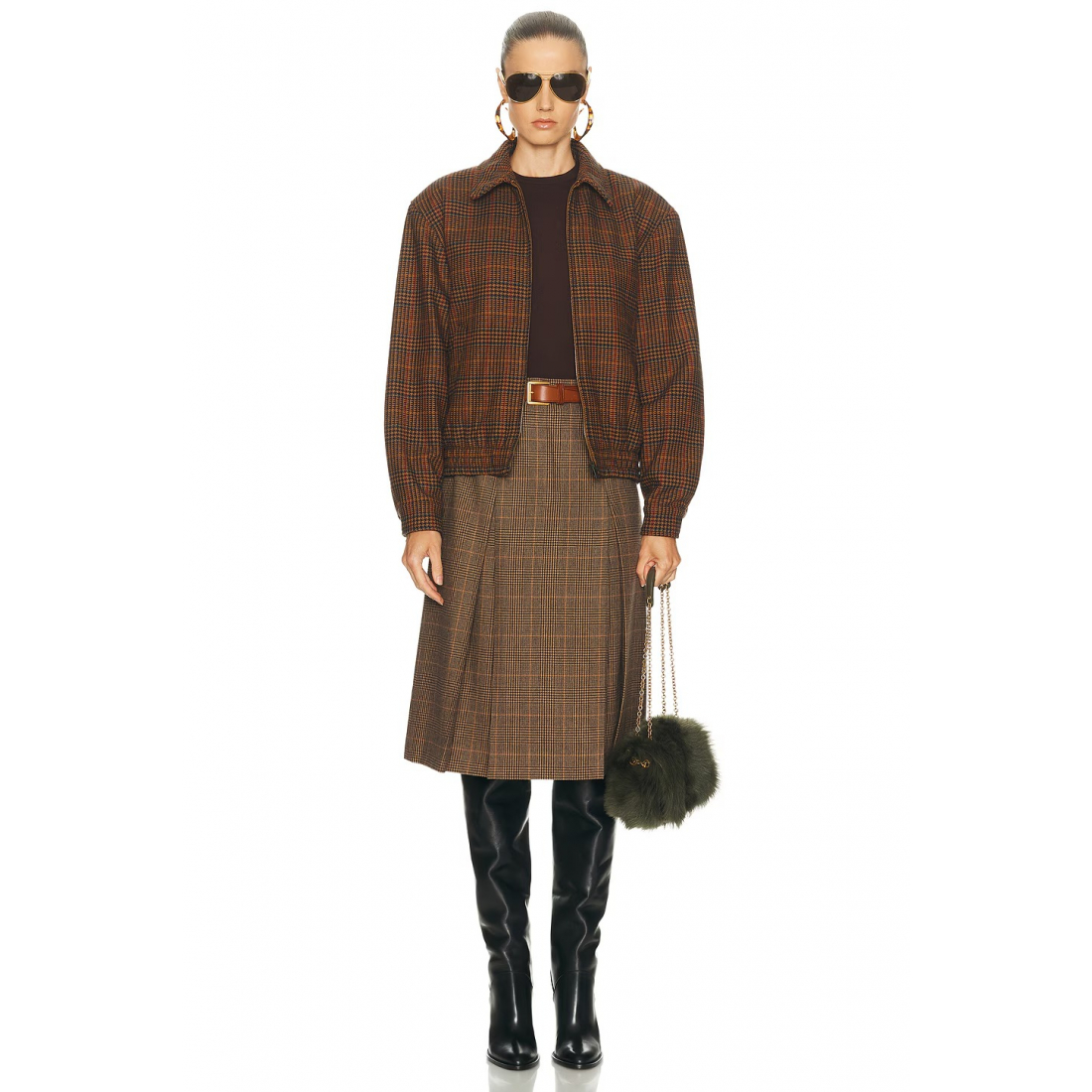 Women's 'Prince Of  Wale' Midi Skirt