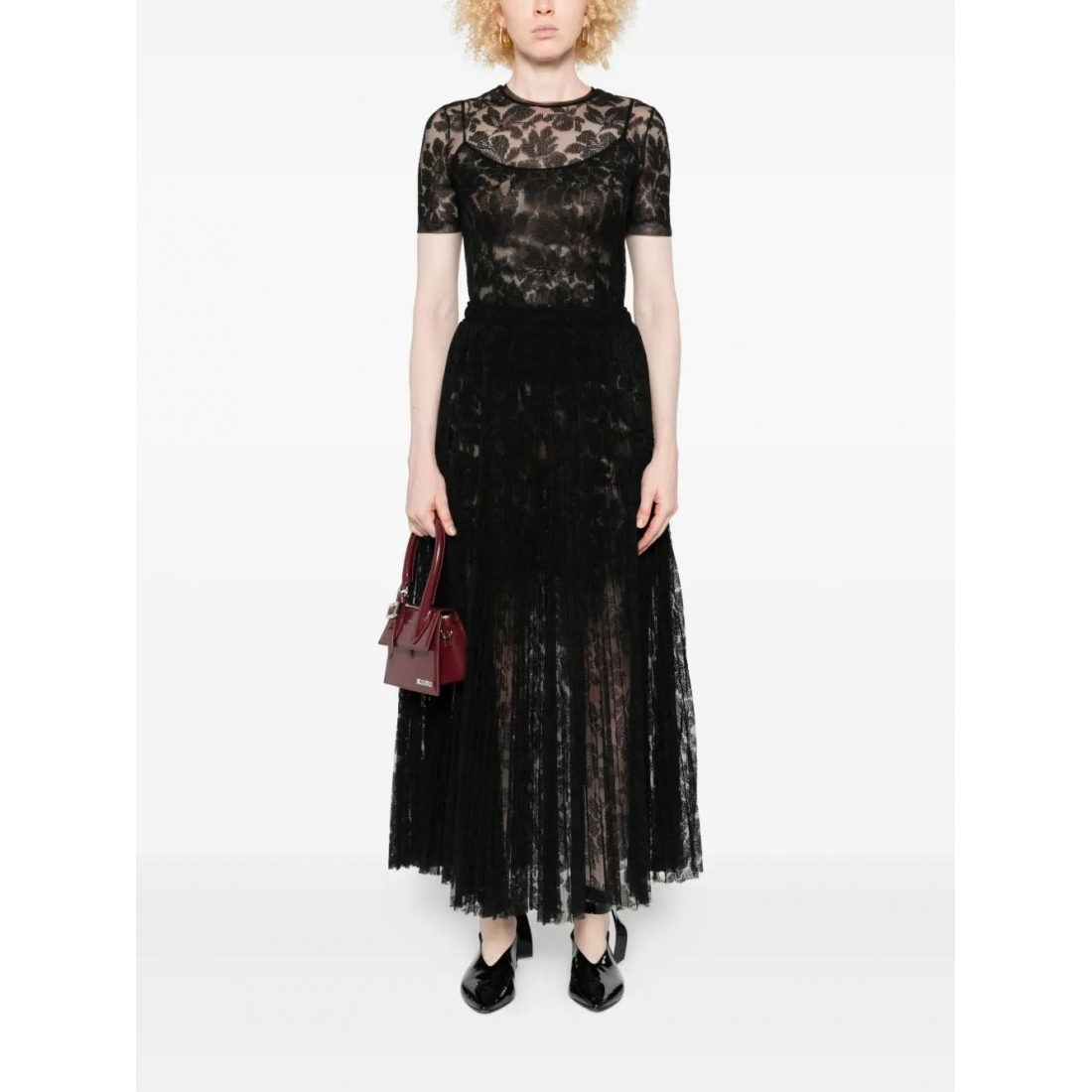 Pull à manches courtes 'Floral-Lace' pour Femmes