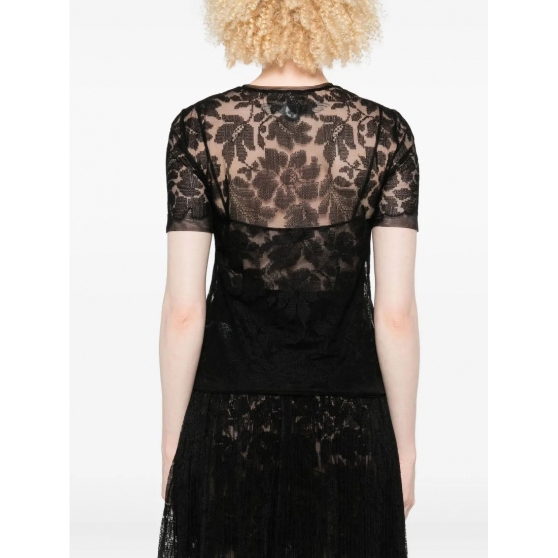 Pull à manches courtes 'Floral-Lace' pour Femmes