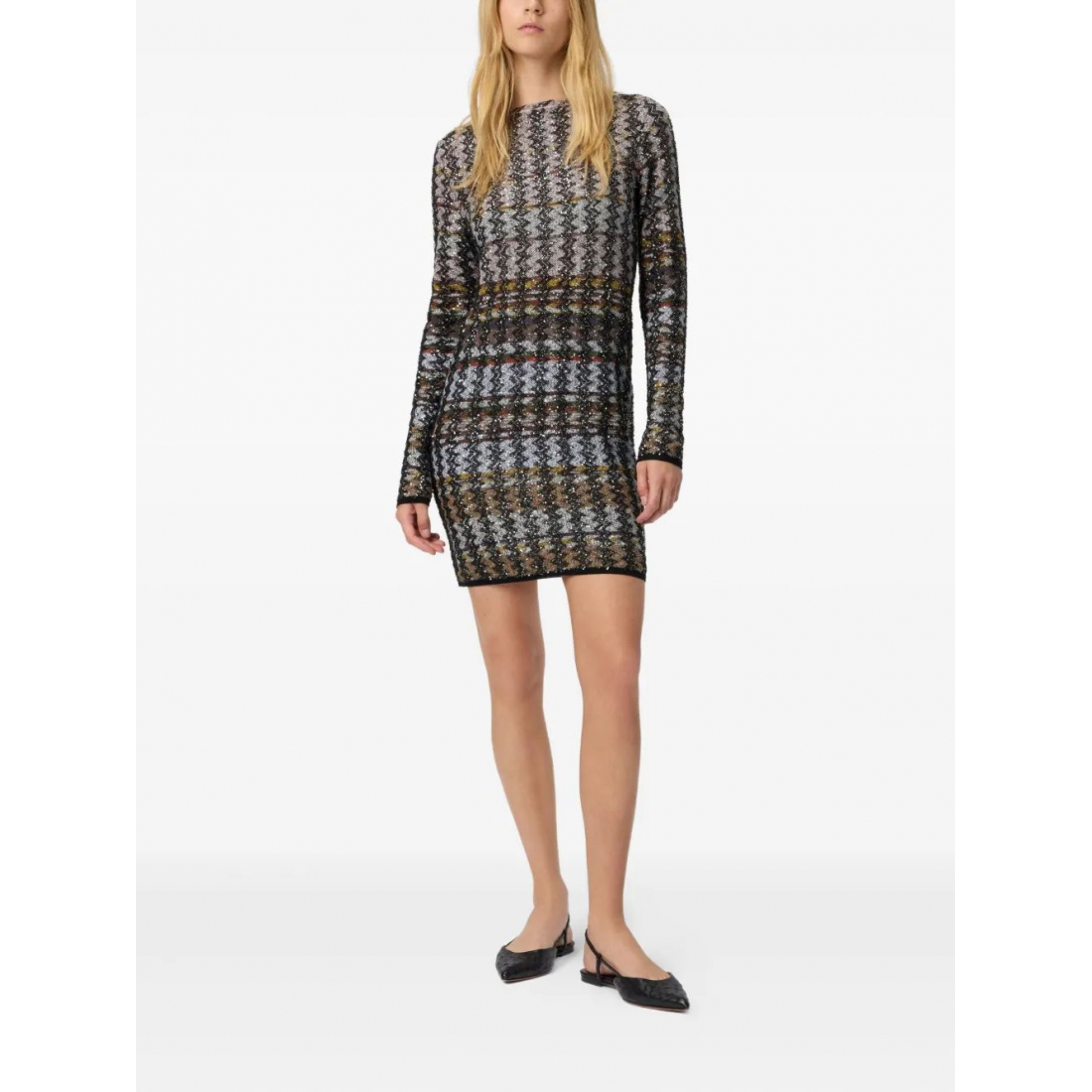 Robe mini 'Embellished Houndstooth' pour Femmes