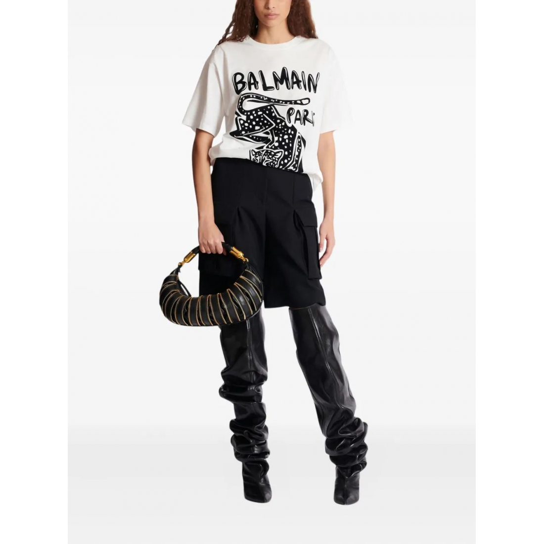 'Leopard-Print' T-Shirt für Damen