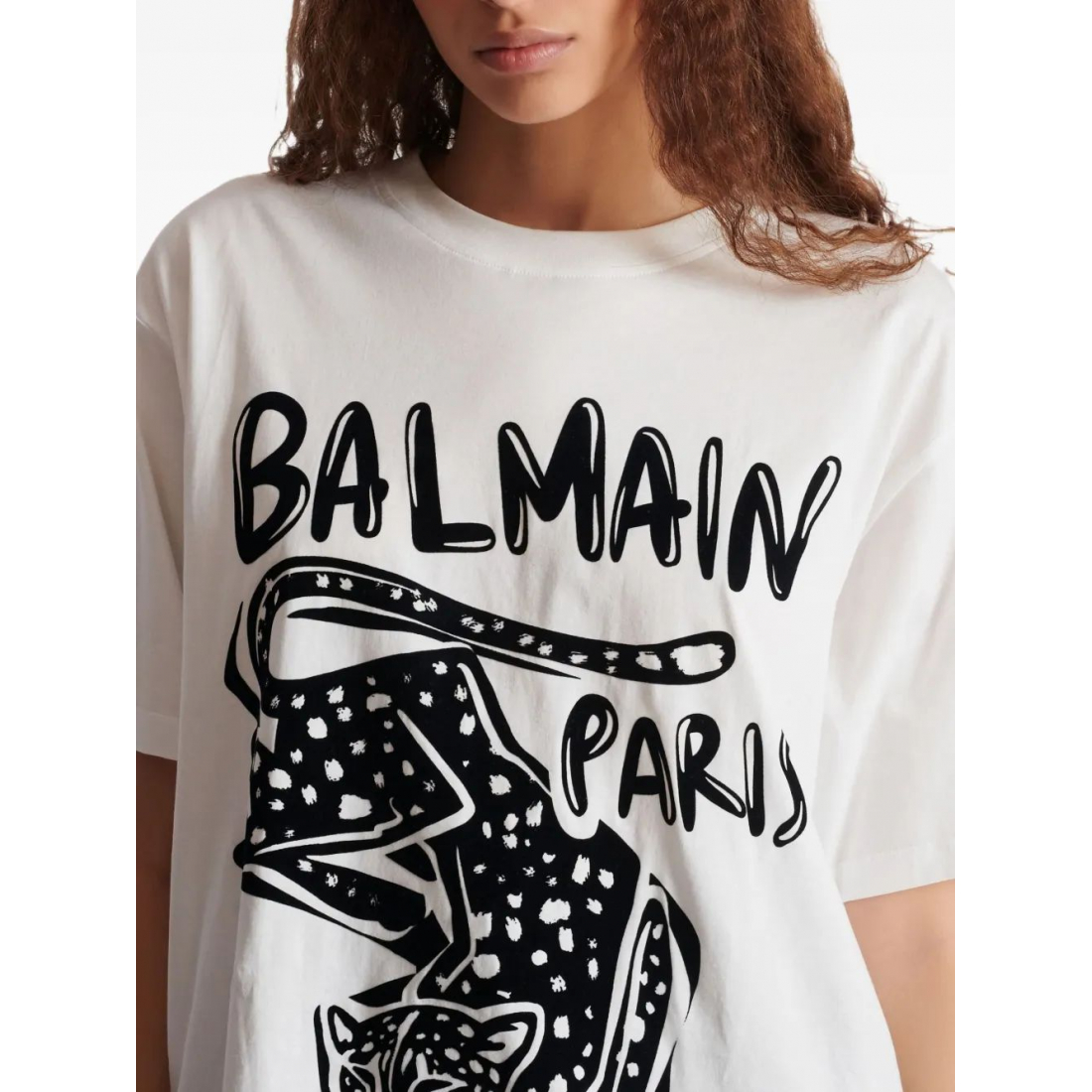 'Leopard-Print' T-Shirt für Damen