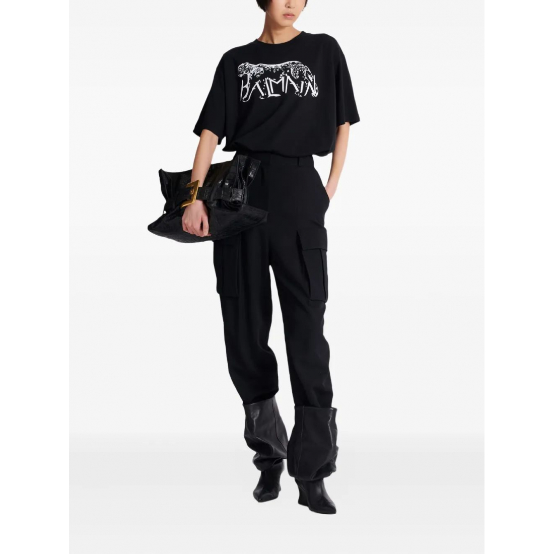 'Leopard-Print' T-Shirt für Damen