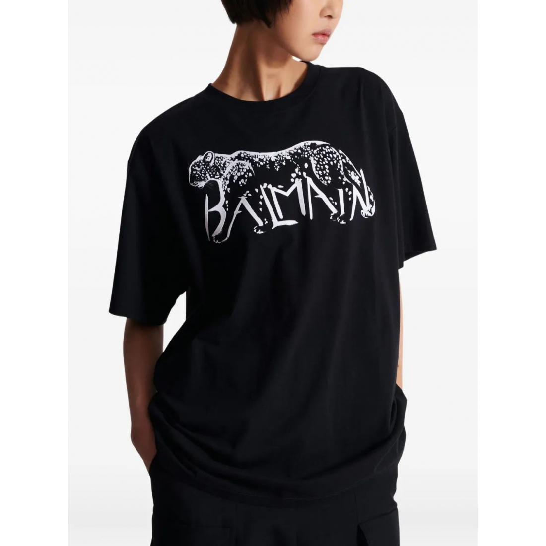 'Leopard-Print' T-Shirt für Damen