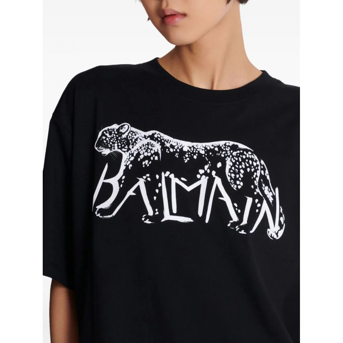 'Leopard-Print' T-Shirt für Damen