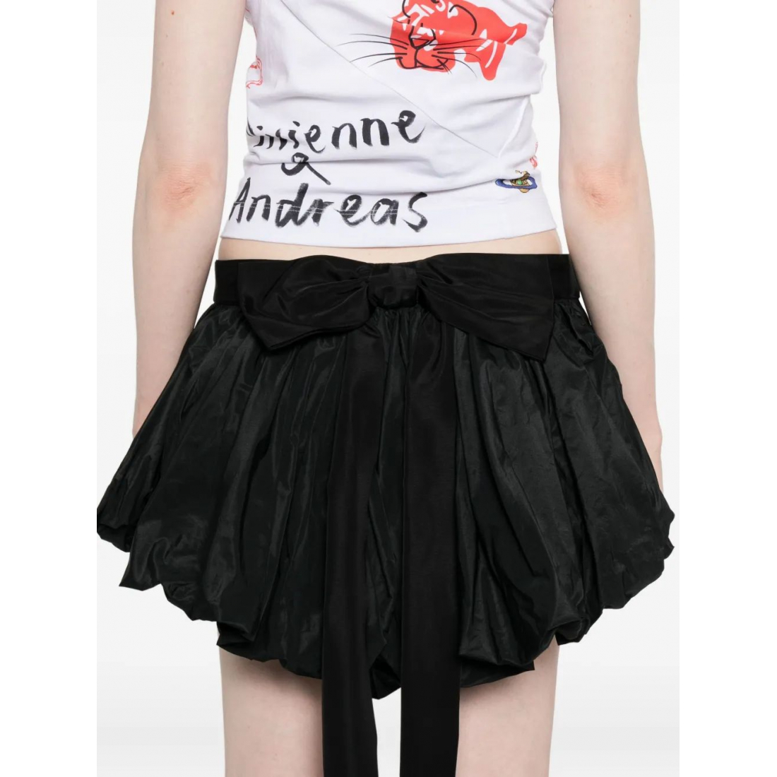 Women's 'Bow-Detailed Ruffled' Mini Skirt