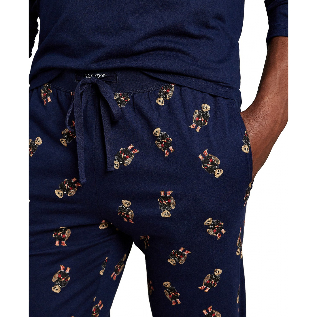 '2-Piece Long Sleeve Crew T-Shirt and Joggers Pajama Set' pour Hommes