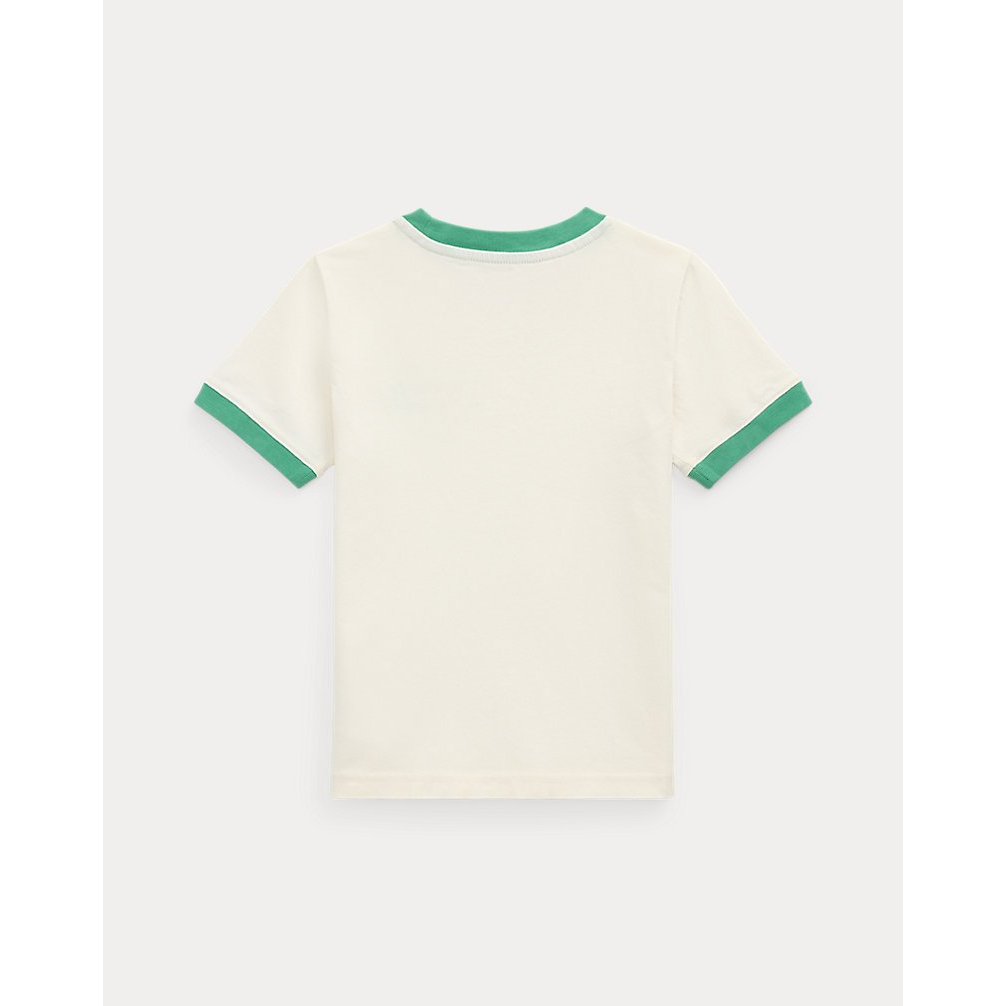 'Logo Cotton Jersey Ringer Tee' pour Garçons