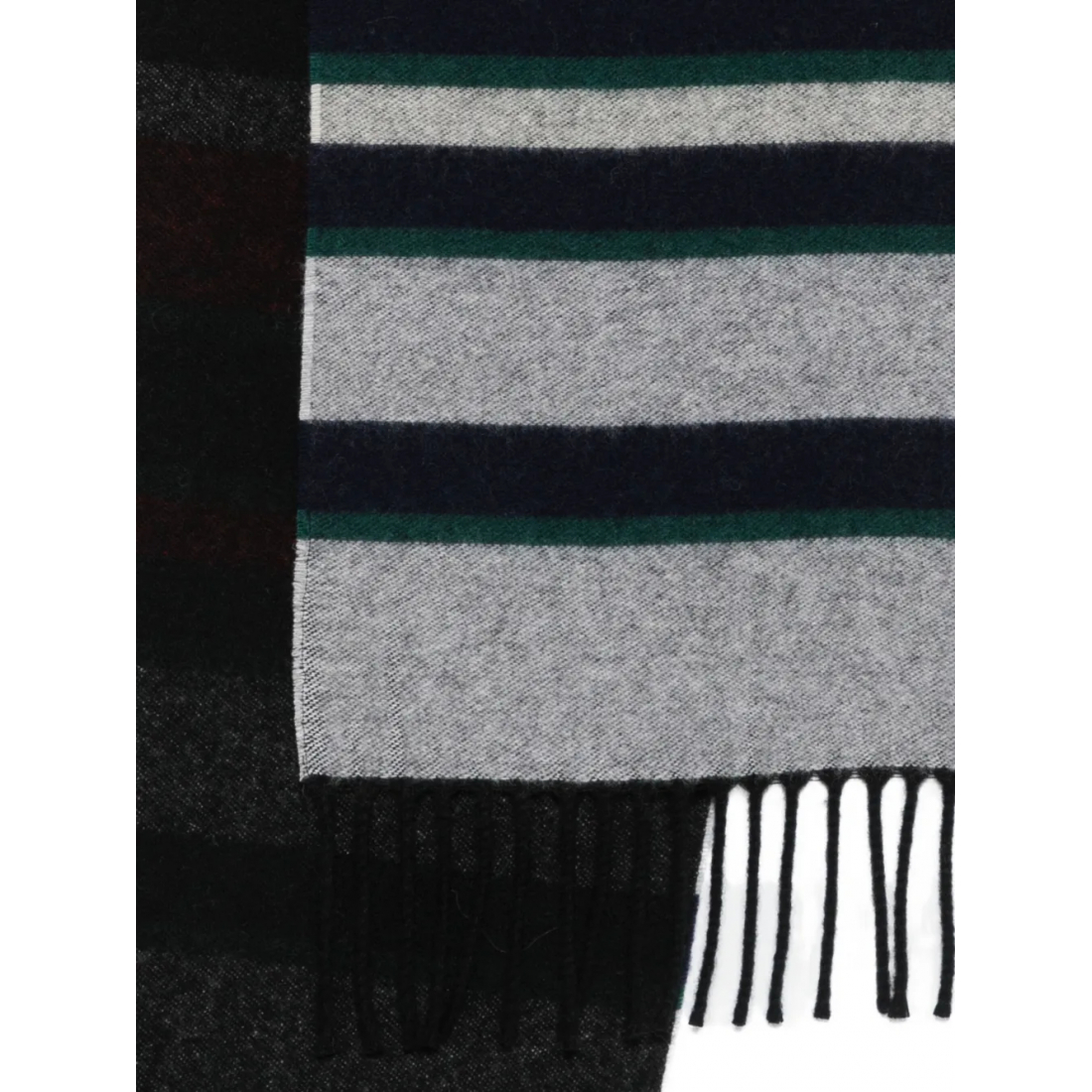Écharpe en laine 'Striped Fringed' pour Hommes