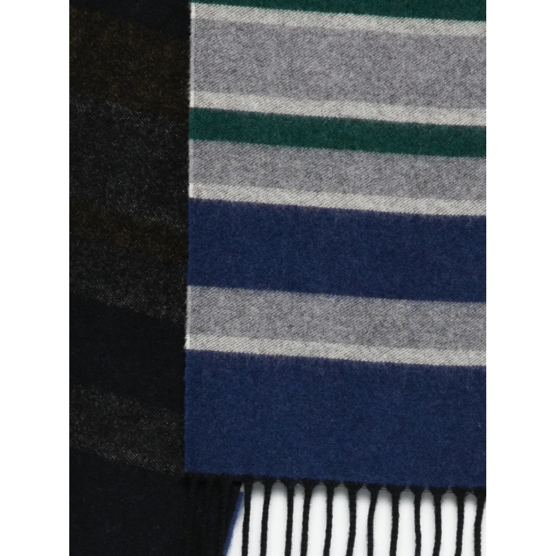 Écharpe en laine 'Striped Fringed' pour Hommes