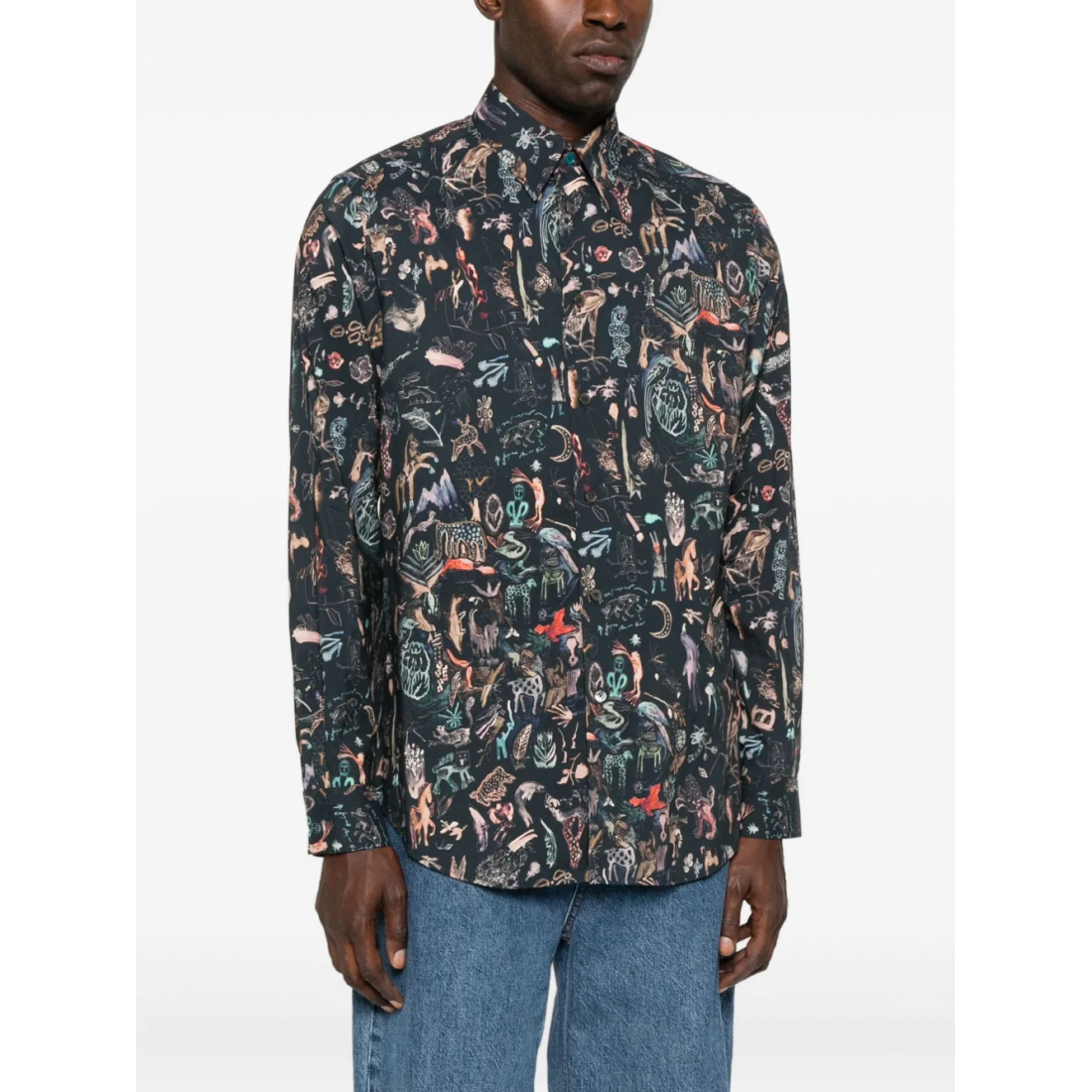 'Animal-Print' Hemd für Herren