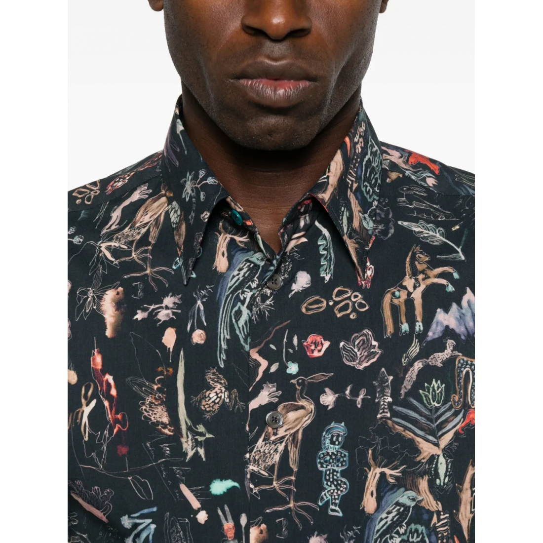 'Animal-Print' Hemd für Herren
