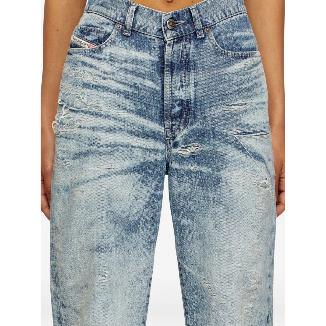 Jeans '1971 D-Sent Acid-Wash Distressed' pour Femmes
