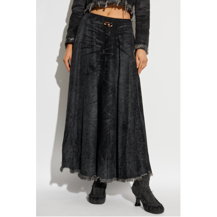 Jupe à lignes A 'Frayed-Hem' pour Femmes