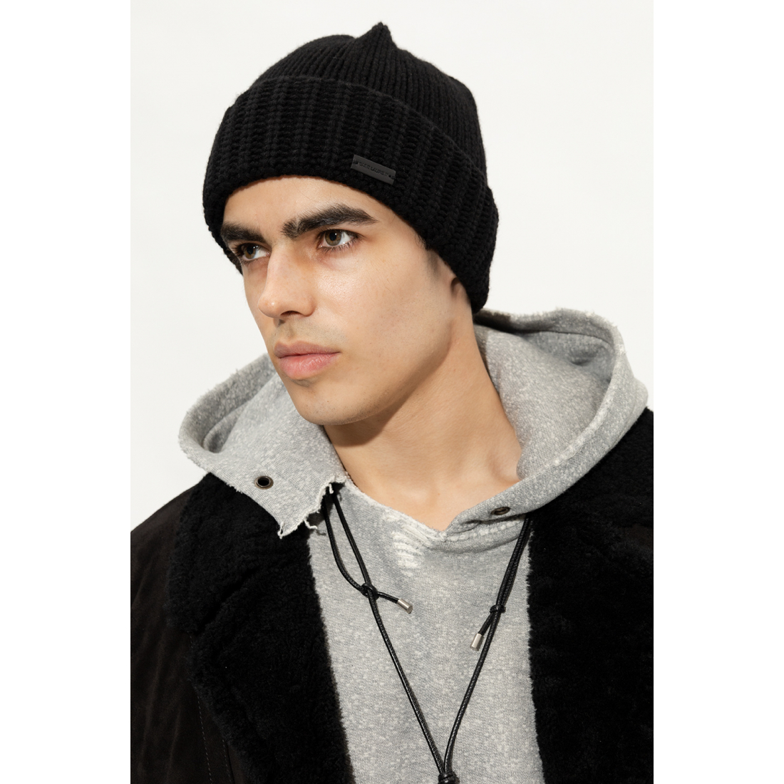 'Knitted Cuffed' Mütze für Herren