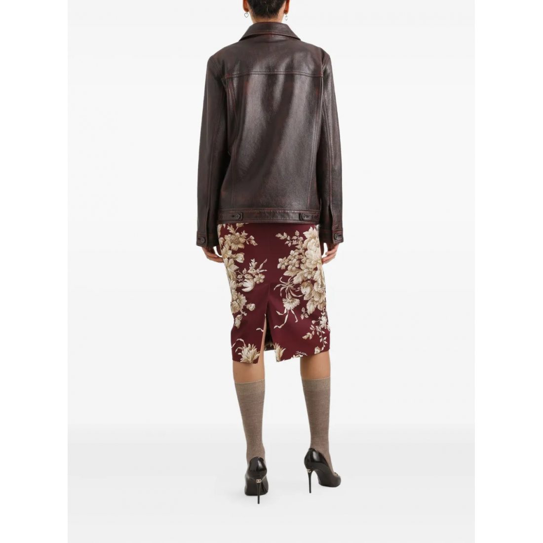 Robe Midi 'Floral-Print Long-Sleeve' pour Femmes