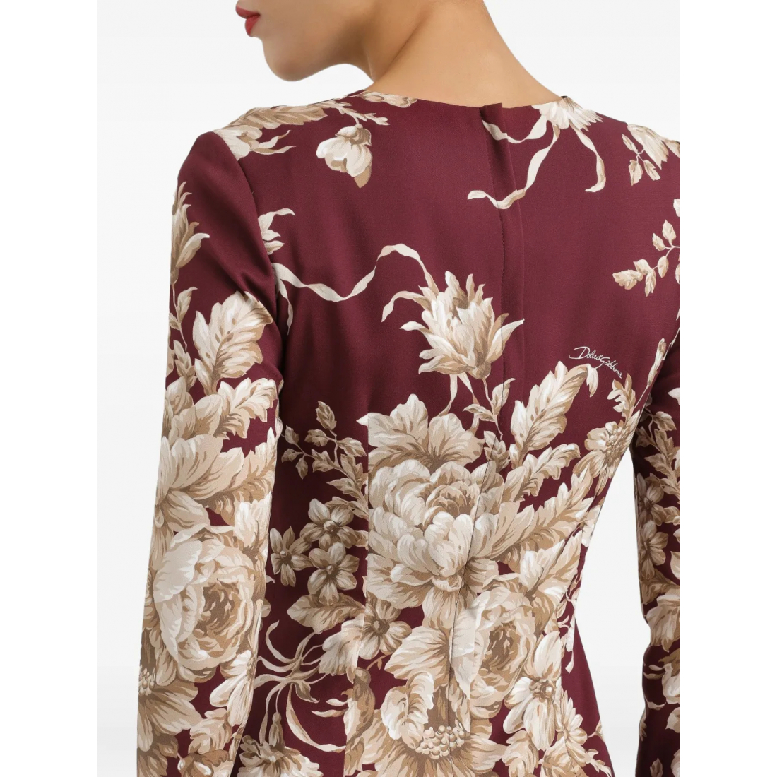 Robe Midi 'Floral-Print Long-Sleeve' pour Femmes