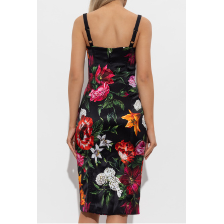 Robe Midi 'Floral-Print Corset' pour Femmes