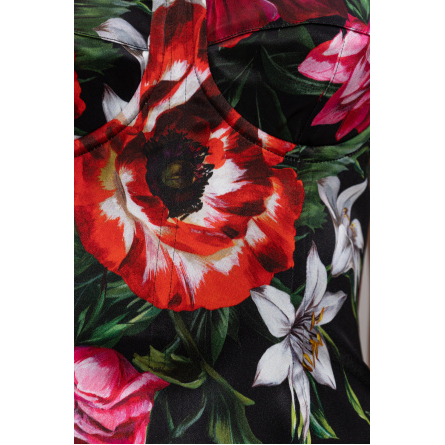 Robe Midi 'Floral-Print Corset' pour Femmes